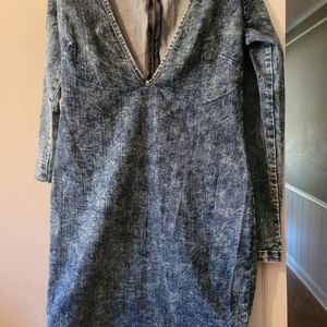 Retro denim dress